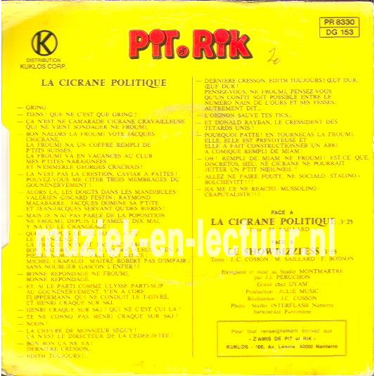 La cicrane politique - Le show bizz fess La cicrane politique - Le show bizz fess